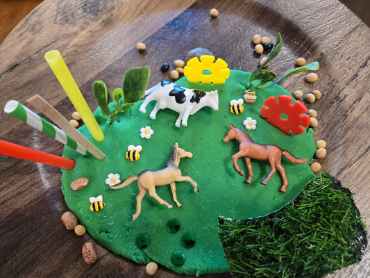 Farm themed Dough to-go Jar