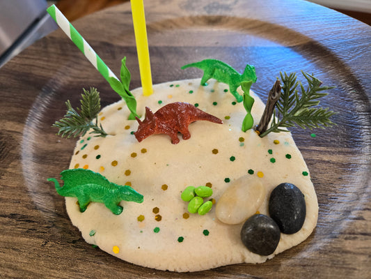 DINO-MITE Dough to-go sensory play dough jar