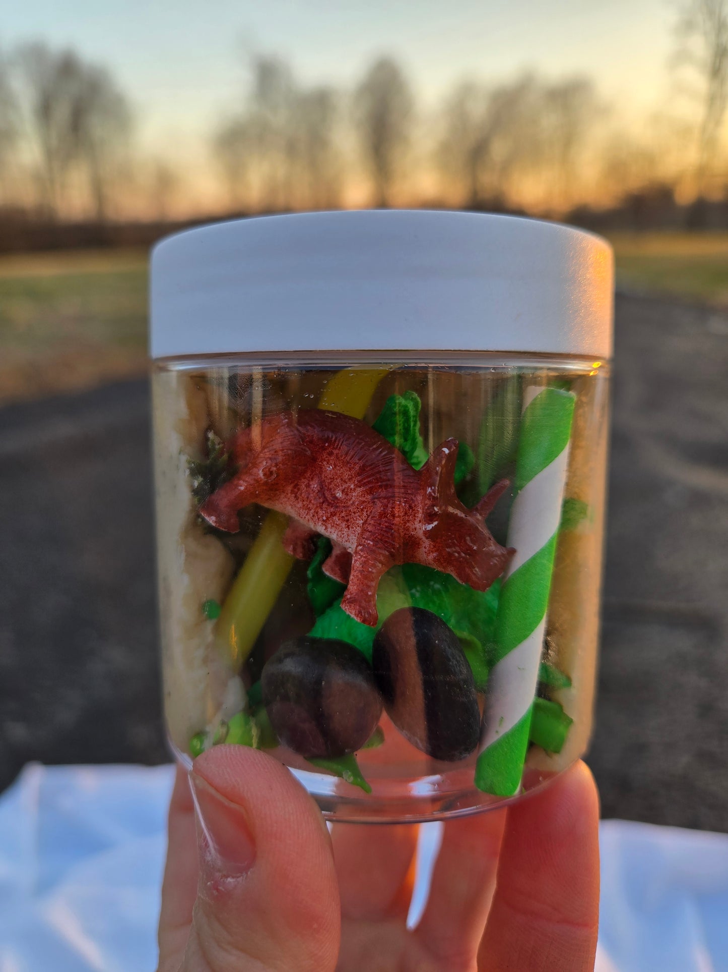 DINO-MITE Dough to-go sensory play dough jar