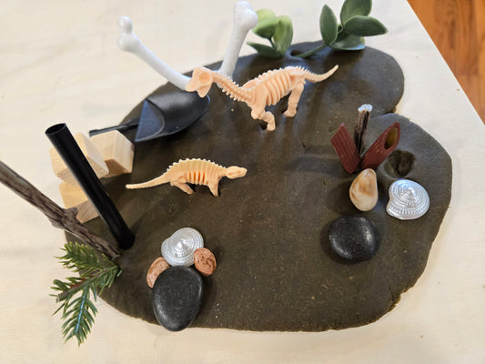 Dino-Fossils Dough to-go Sensory Play Dough Lit