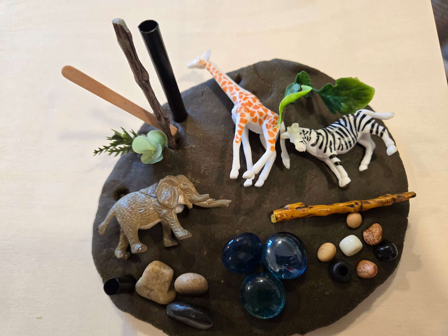 Sensory Safari Dough to-go Play dough Jar